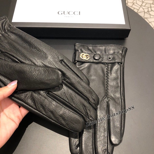 Gucci專櫃新款高檔羊皮手套 古馳觸屏手套男士手套 mmyj1670